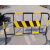 天津厂家直销专车送货黄黑铁马护栏可移动道路封闭围蔽隔离镀锌 7斤红白1*1.5
