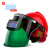 电焊面罩防护罩脸部头戴式全自动变光焊帽烧焊氩弧焊工专用 小视野红色10保护片