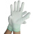 【12双】pu涂指手套涂掌涂层胶薄款尼龙透气耐磨防护手套劳保手套 白色涂指（12双） S