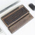 AZIO 复古背光机械键盘 蓝牙或USB连接 带腕托 铝合金框架 礼物收藏MK-RCK-L-03 Elwood Artisan