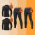 GOLF速干衣男滑雪保暖内衣紧身运动跑步套装打底压缩户外加绒冬季健身 精英加绒四件套 L100-115斤