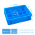 仁聚益定制适用加厚EU分格周转箱塑料收纳箱大号五金工具零件盒塑胶框蓝色 EU.12格箱 400x300x147mm