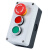 按钮开关控制盒 12345孔启动停止指示灯工业加厚塑料箱体户外防水 玫红色 启动标志钮