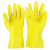 LISM PVC胶皮手套劳保耐磨工作防水防滑绝缘浸胶加厚防油耐酸碱防腐蚀 黄色防滑耐酸碱/2双