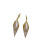 欧美时尚水滴形几何耳坠优雅锆石流苏耳饰小众设计精美长款耳环 金色白珍珠