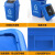 摇盖垃圾桶大号大容量洗手间垃圾桶带盖长方形夹缝翻盖直投商用大 60升加厚带盖蓝色-赠垃圾袋8只