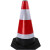 橡胶路锥雪糕筒 塑料锥形帽桶 反光安全路障伸缩圆锥 警示牌柱隔离墩 橡胶-高62cm-重2.6斤