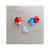 遄运迷你小圆形亚克力红蓝标志按钮开关贴冷热水标示牌浴室龙头标贴 1个红+1个蓝一对价 2.5x2.5cm