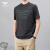 AEXP阿玛EX7尼高端含桑蚕丝品牌短袖T恤男士白色时尚休闲t体恤夏季 1515黑色 100棉圆领 170体重120-130斤