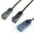 传感器三线npn常开常闭24V电感式限位金属感应微小型方形 BX1-H2 一米  NPN常开 BX1-H2 两米 NPN常开