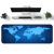 睿爸笔记本电脑垫世界地图超大鼠标垫键盘垫加厚锁边滑鼠垫桌垫 蓝色地图 700*300*2mm