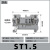 ST2.5弹簧式接线端子排导轨式快速直插uk免螺丝端子ST端子排铜件 ST15灰色100只整盒