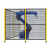 密孔烤漆护栏工厂车间自动化设备机械臂安全隔离围栏网机器人护栏 1.5米高立柱间距1.2米