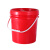 SMVP塑料桶圆桶带盖密封小桶加厚水溶肥胶水桶15/20/25L升10斤 1L加厚-白色无提手×2个