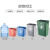 定制无盖长方形大垃圾桶大号家用厨房户外分类商用垃圾箱窄学校幼 10L无盖长方形(绿色)