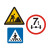高速公路道路施工预告标志牌改道警示速反光指示牌标识牌全国标 加重款+彩钢板+晶彩格膜前方施 10x10x10m