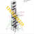 深圳铝合金脚手架工地装修加厚移动快装门式爬梯活动铝架 长2m宽1.35m高15m+辅助架9m
