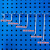 力多方 方孔洞洞板五金工具挂钩展示架挂钩多孔板挂钩单斜挂钩75mm 10个装