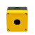 德力西LAY5S-HZ 按钮盒1孔 2孔 3孔白  黄面盖急停防水按钮开关盒 HZ15一孔黄面盖(按钮盒)