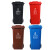 海斯迪克 HK-363 户外厂房垃圾桶 大号特厚桶 塑料分类垃圾箱 上海分类垃圾桶 咖啡色湿垃圾 加厚100L