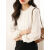 HGAI出口衬衫女大品牌春装长袖上衣2023新款雪纺白色设计感不易皱通勤 白色 M 105斤以内