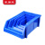 采易乐 斜口零件盒 加厚组合式螺丝工具收纳盒货架物料元件盒 蓝色 B1（450*300*180mm）15305
