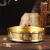 纯黄铜烟灰缸家用客厅烟灰缸中式摆件五虎五牛回纹创意个性烟灰缸 默认