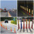 塑料警示柱防撞路障隔离路桩固定道路隔离安全红白反光柱子 PU75cm黄膜(车压不坏)