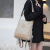 清奈双肩包质感韩版清新简约大容量女士包包旅行两用可斜挎背包 卡其色