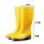 高筒白色水鞋 耐油耐酸碱厨房雨靴养殖防滑黄色雨鞋 黄色 36