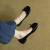 坦博顿（TanBoDun）意尔康旗下单鞋女2024夏季新款平底玛丽珍鞋小皮鞋一脚蹬英伦风 酒红色 36