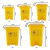 伏加瑞伏加瑞医疗垃圾桶黄色脚踏医院诊所灰色生活医疗废物垃圾桶利器盒10L15L 蓝色【可回收物】 15L-脚踏带盖