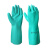 安思尔 37-873工业耐酸碱丁腈橡胶手套 绿色 S码 1双
