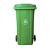 创华 户外垃圾桶 7.5Kg带轮 绿色 单位个