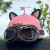 橙央电动车头盔夏季通用男女哈雷半盔防晒轻便可爱复古 3C认证粉色小猫 均码