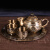 青铜龙凤茶具1托盘1茶壶4茶杯子家用整套茶具套装礼品 6件 青铜龙凤茶具套【大号】