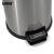 安赛瑞 不锈钢脚踏垃圾桶 分类圆形翻盖商用垃圾箱 缓降低噪音带盖垃圾篓 12L HN 700243