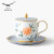 auratic国瓷永丰源  月亮时光 3头中式陶瓷盖杯茶杯泡茶杯-浮雕（290ml）