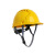 德威狮安全帽工地男ABS建筑工地加厚施工电工透气盔国标领导监理定制 反光黄色
