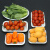 山顶松 长方形塑料PP托盘 一次性生鲜托盘 超市蔬菜水果托盘 打包盒无盖 黑色 （100个 ）24cm*13.5cm*2cm