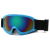 择初户外运动太阳镜时尚炫彩儿童滑雪镜小孩防风护目眼镜 蓝框绿膜
