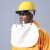 透明防护面罩安全帽面屏电焊打磨防冲击耐高温防飞溅安全防尘面具 黄色安全帽+灰色PC面屏2mm加厚(