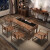 朝莱2024新款茶桌椅组合办公家用客厅茶几套装小户型实木 1.2米小石盘茶桌+3月牙椅 组装
