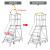 脚手架全套瑞居铝合金登高梯移动平台梯移动梯子带轮平台梯脚手架 FP10平台高度2.4m+1m护栏高度移