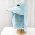 巴塔官方pandasasa哥尼亚鲸鱼防紫外线护脖防尘面罩太阳帽子 涂鸦款天蓝色 硬帽檐 可调节