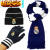 热奥皇马尤文切尔西利物浦阿森纳巴黎梅西足球队手套保暖围巾帽子套装 尤文图斯围巾
