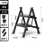 阿笛莫（ADIMO） 梯子加厚碳钢人字梯两步折叠梯加宽踏板登高工程梯无头黑色