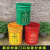 25L特厚铁桶垃圾桶户外家用大容量耐磨庭院铁桶带盖防火防锈环保 绿色