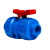 瑞易极盛蓝色PVC双活接球阀开关-单位：个-10个起批20mm（4分）