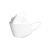 OIMG白色3D立体口罩柳叶型鱼嘴型独立包装四层防护 外科口罩黑色 独立包装50只